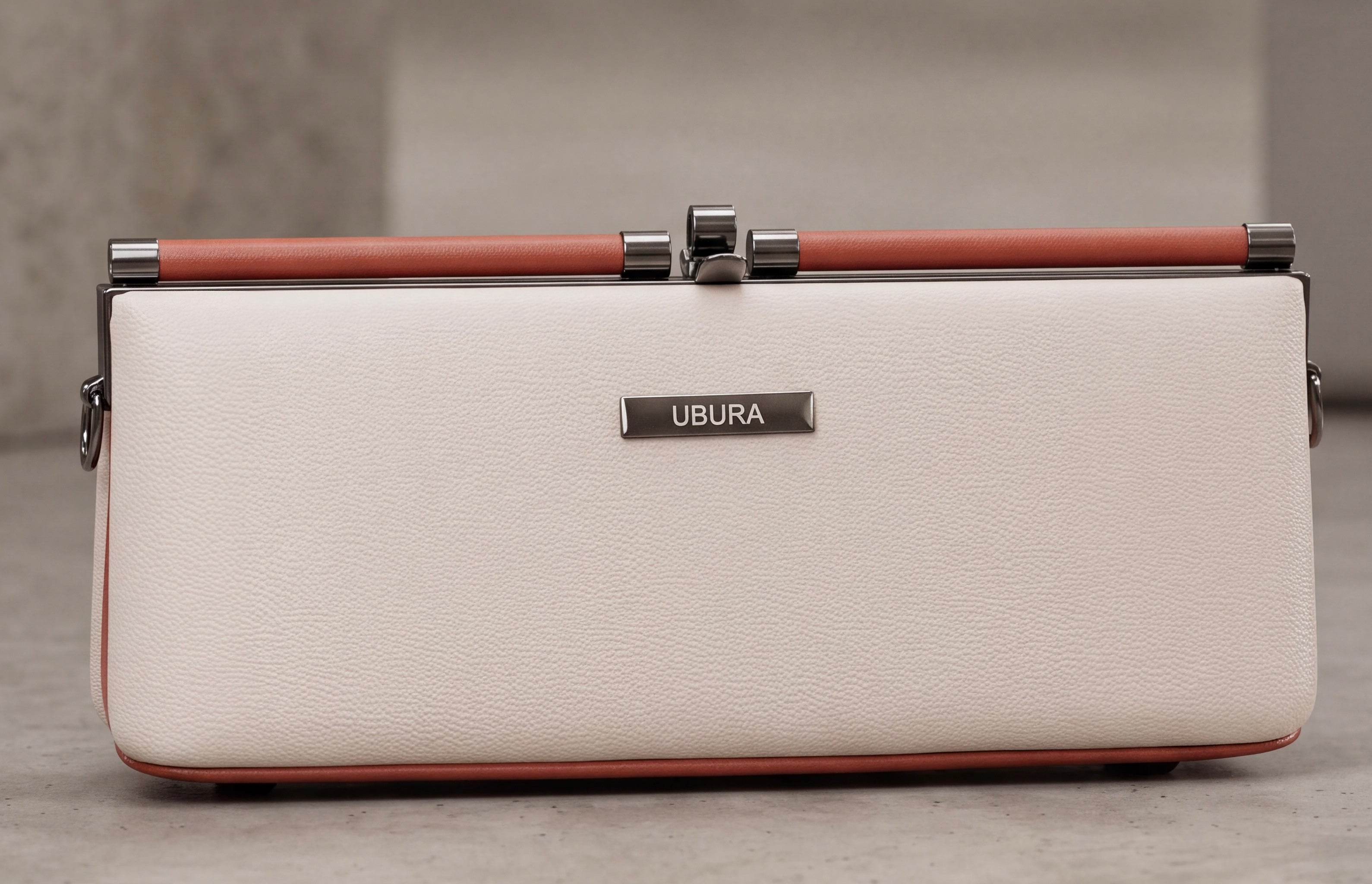 White clutch bag