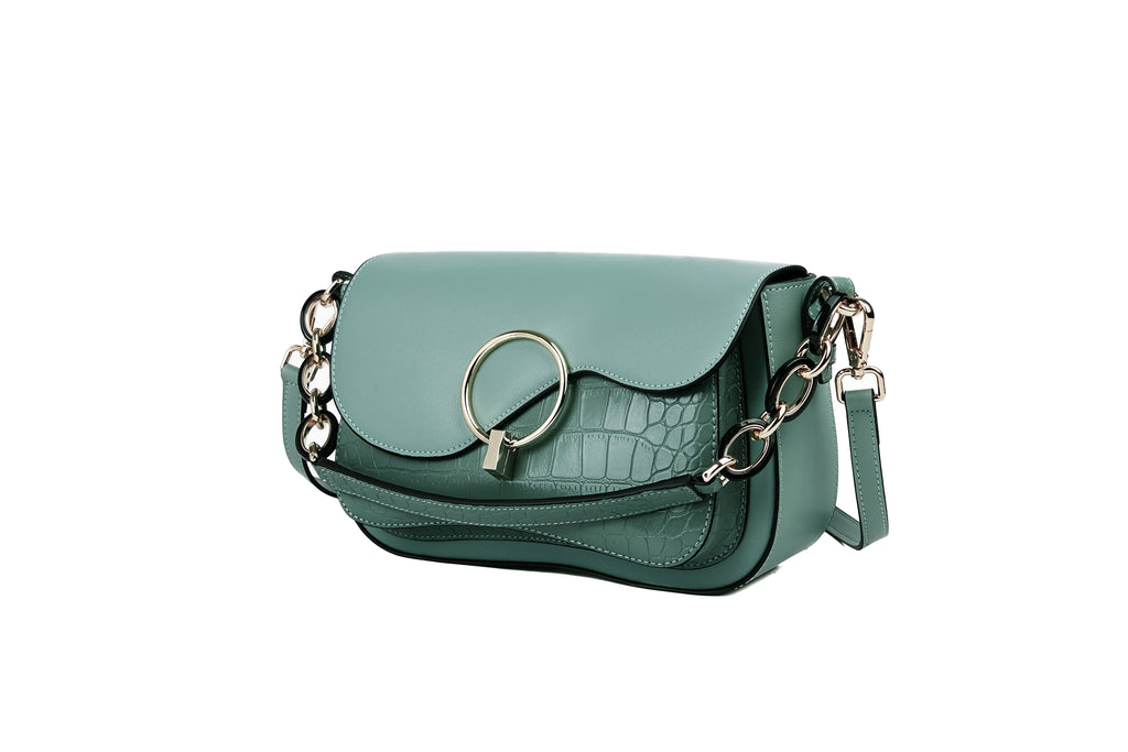 Mint green cross body bag