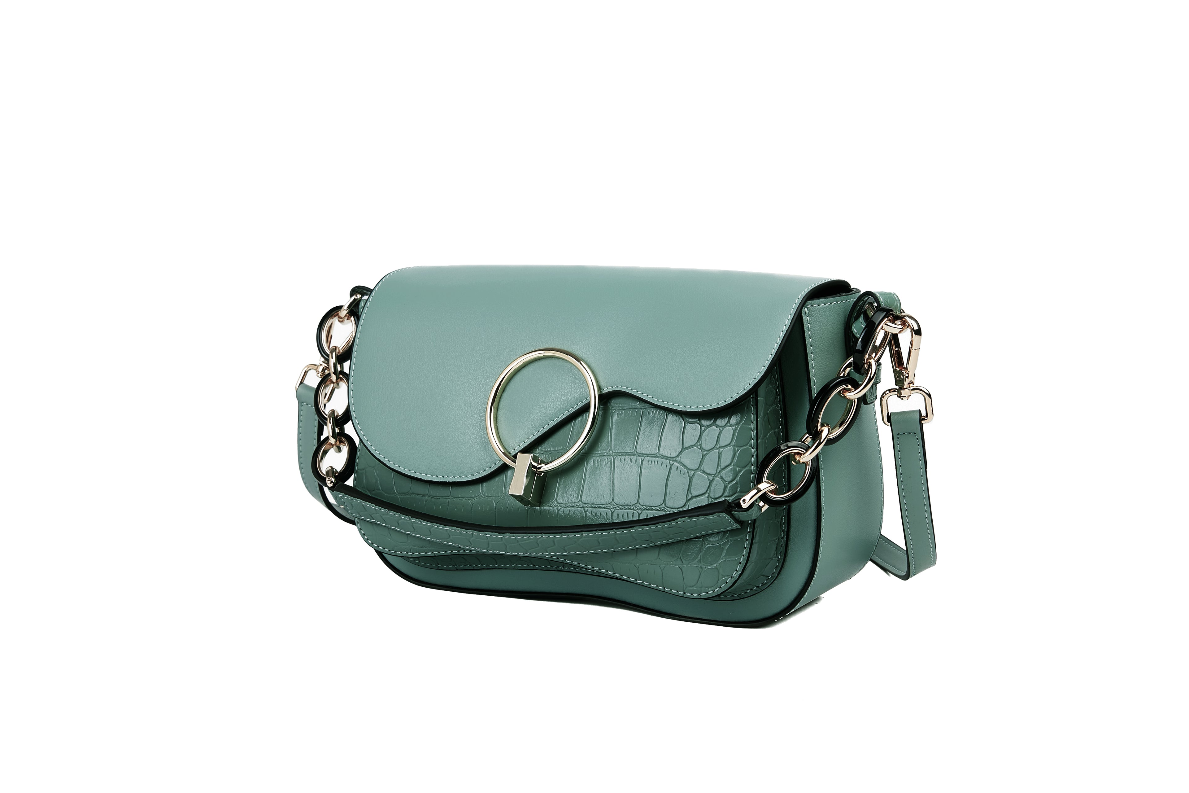 Mint green cross body bag