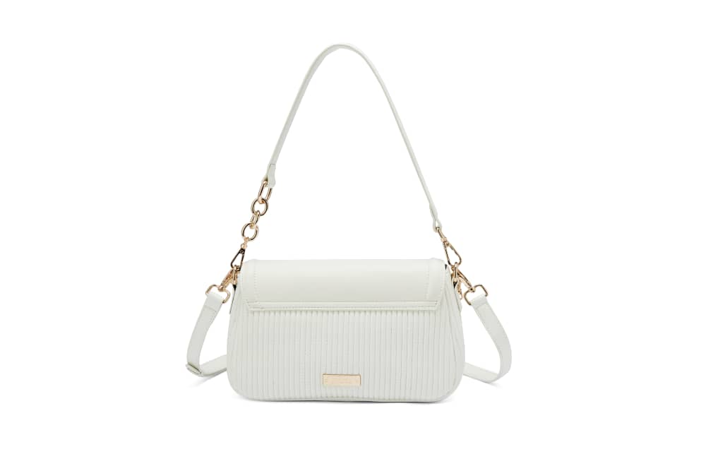 White ruched bag