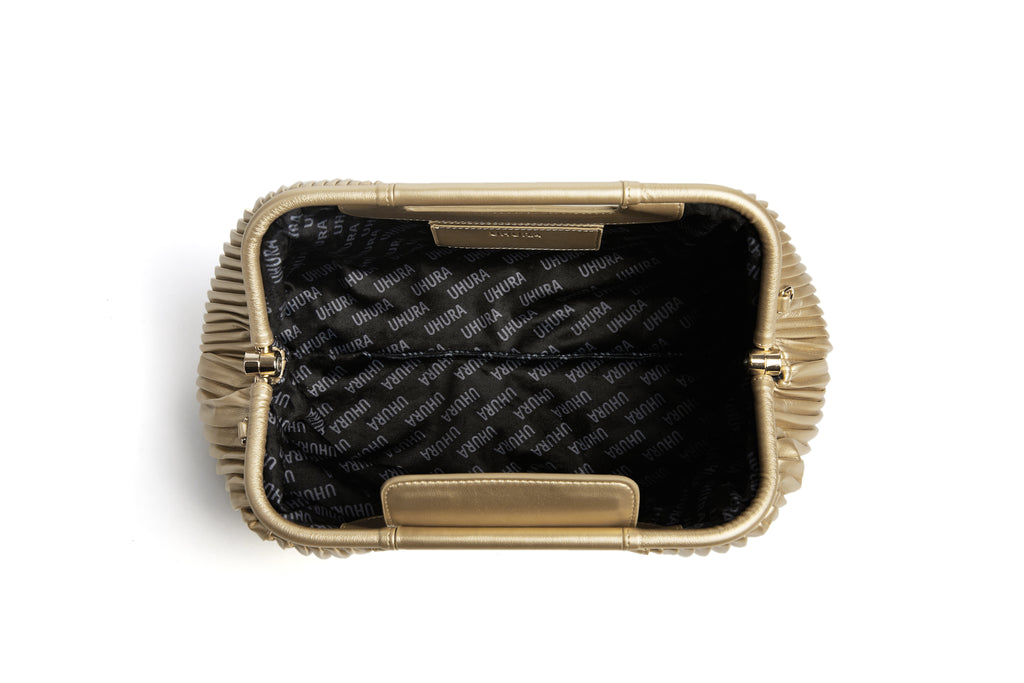 Gold clutch extra large bag