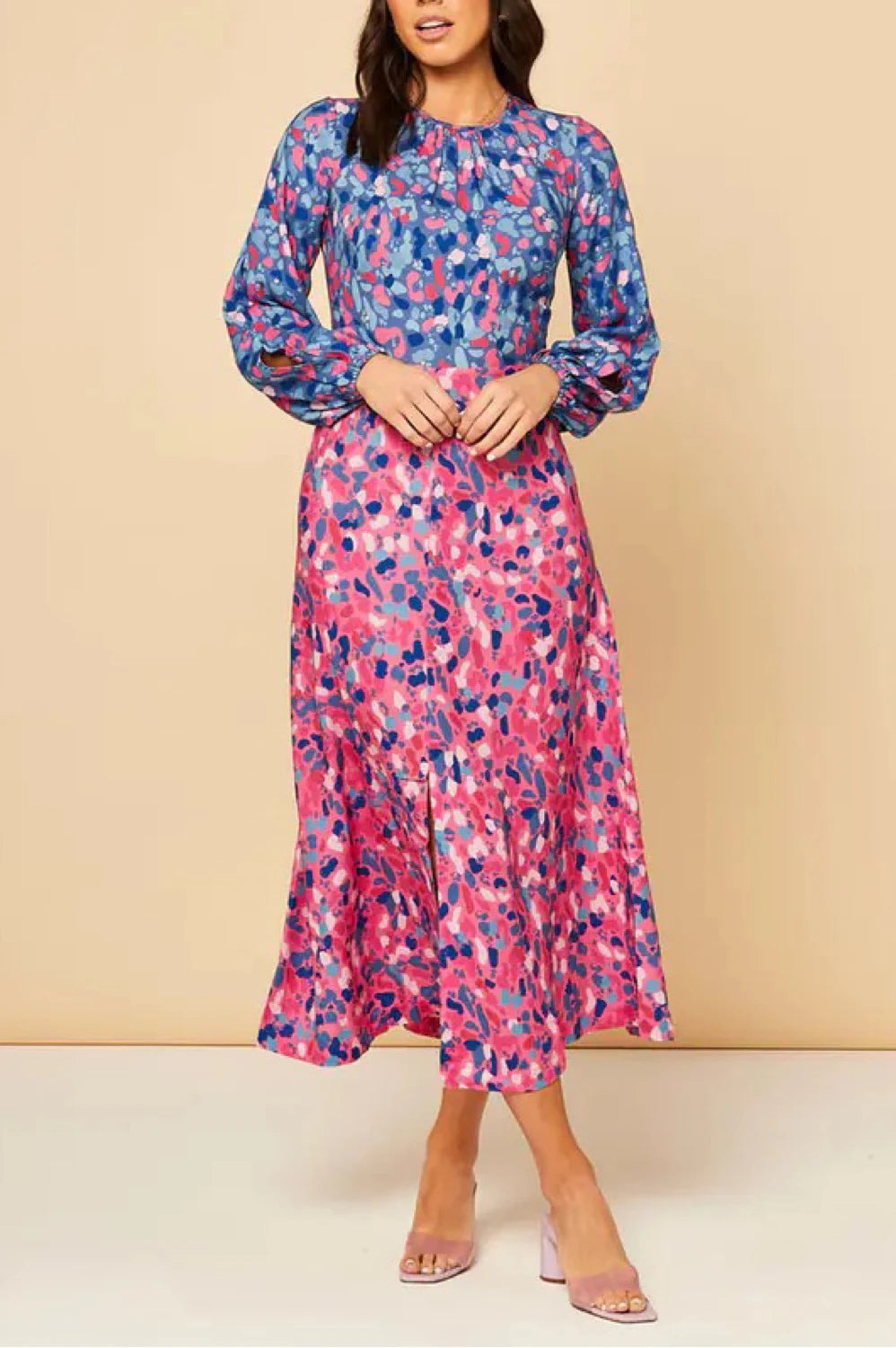 Print midi dress