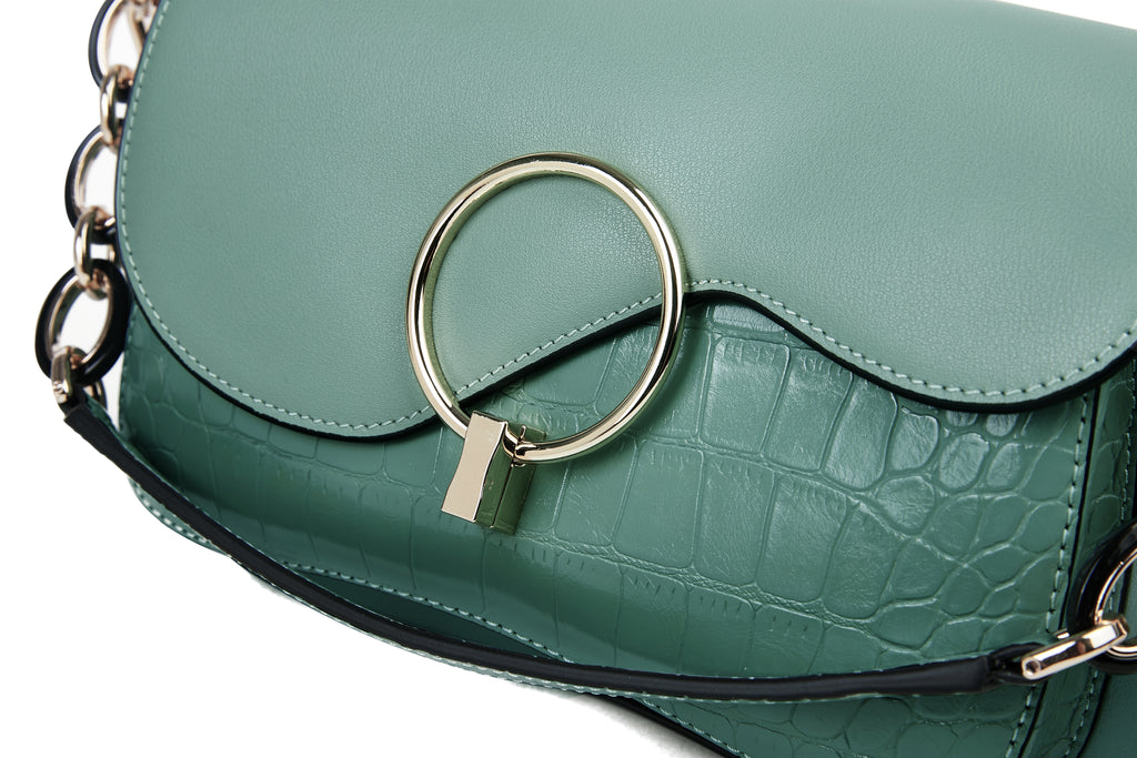 Mint green cross body bag