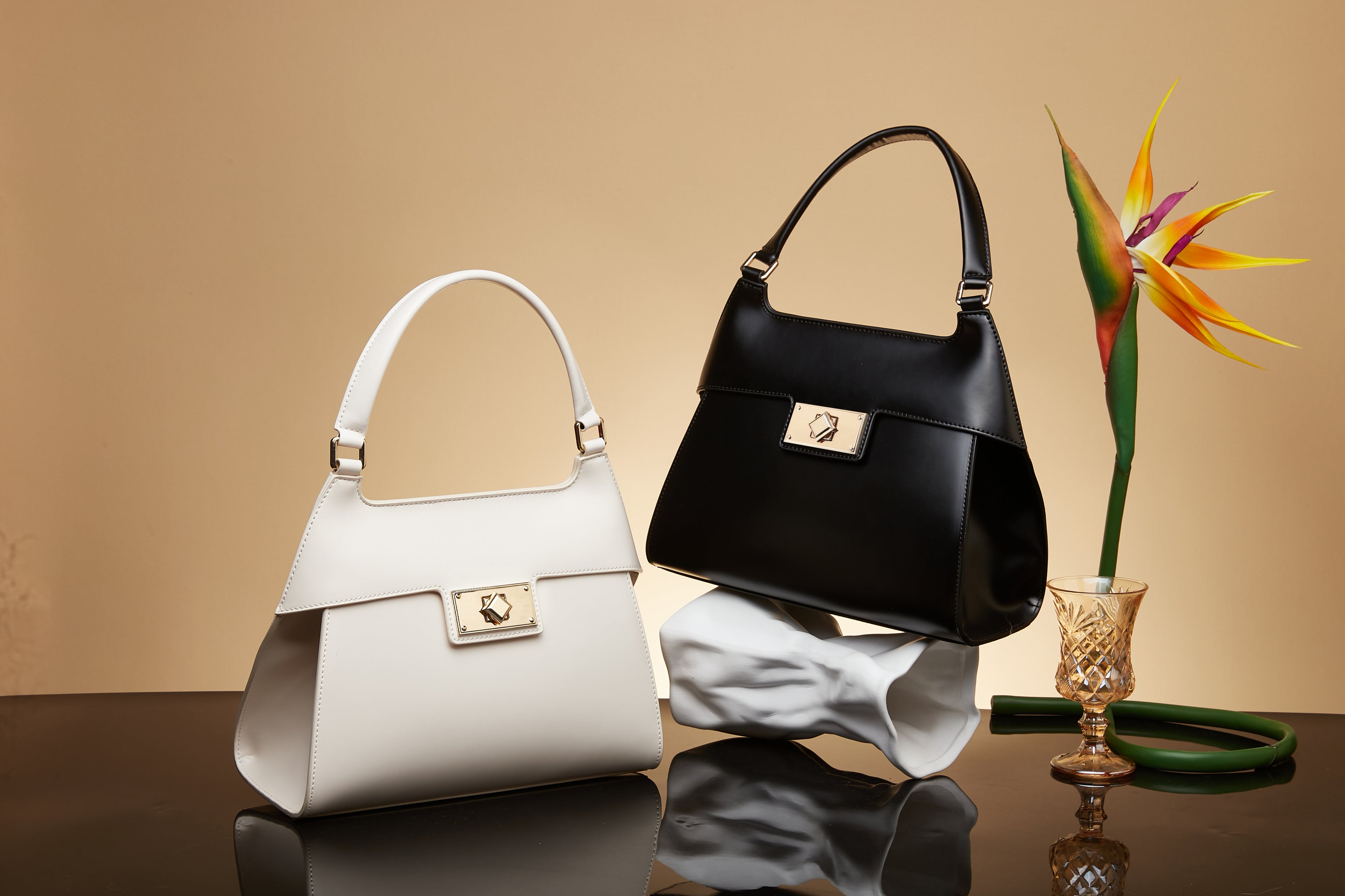 White and black bag