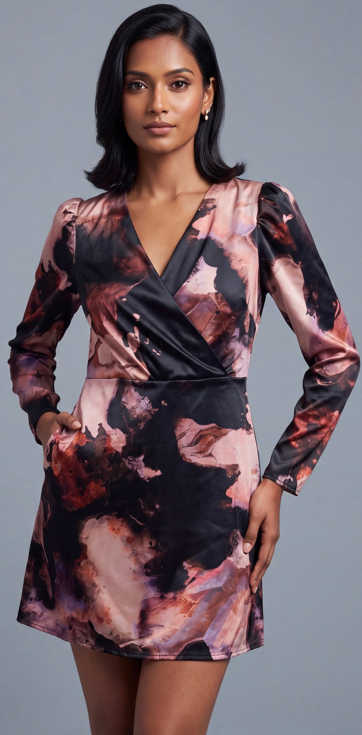 Mini print dress