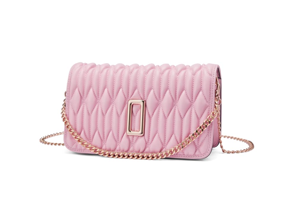 Baby pink Ruched bag