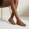Tan loafer shoes