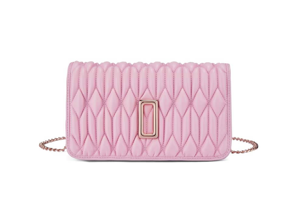 Baby pink Ruched bag