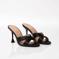 Black cross heels