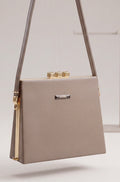 Beige clutch bag
