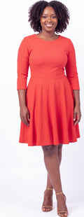 Red skater dress