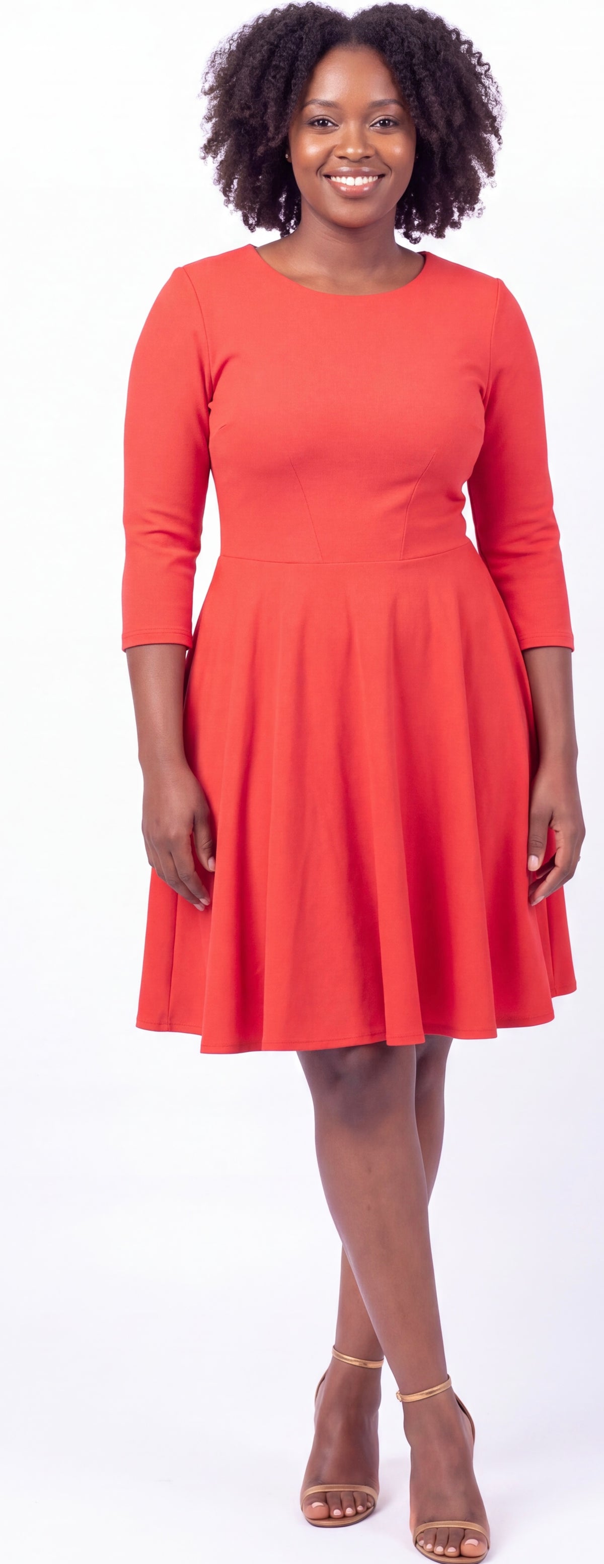 Red skater dress