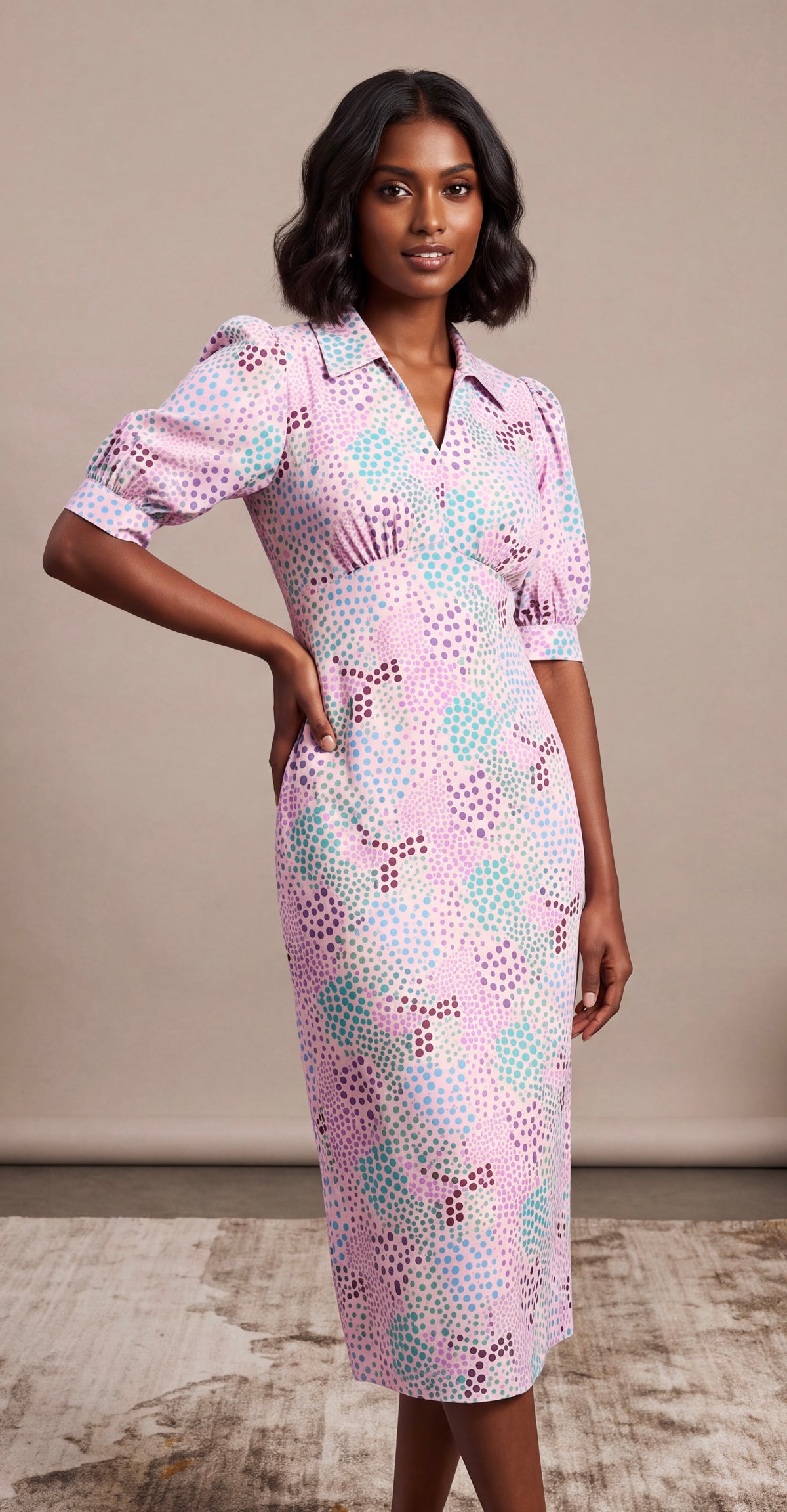Print midi dress