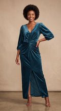 Midi stripe green dress