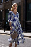Full skirt wrap dress