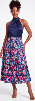 2 in 1 floral skater dress