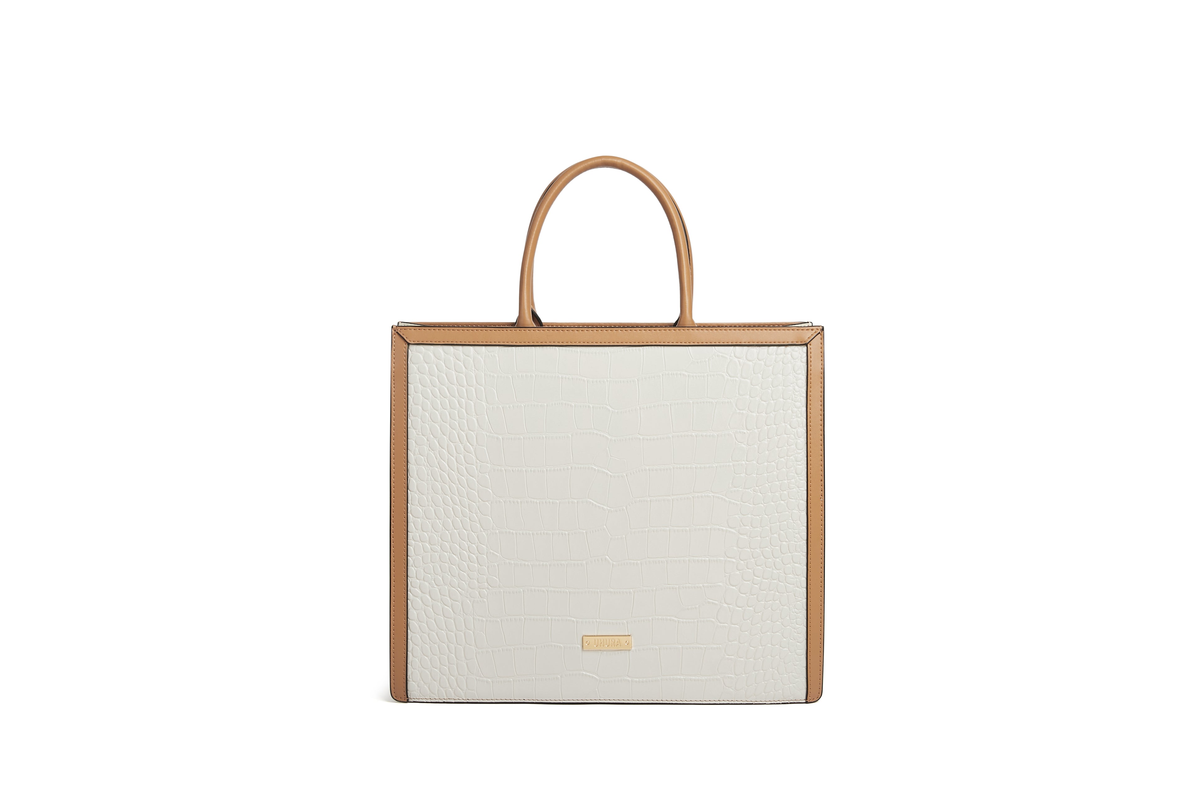 Large cream box bag