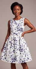 Skater print dress