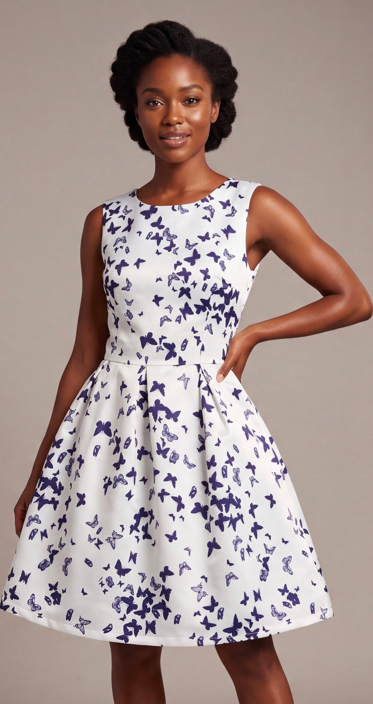 Skater print dress