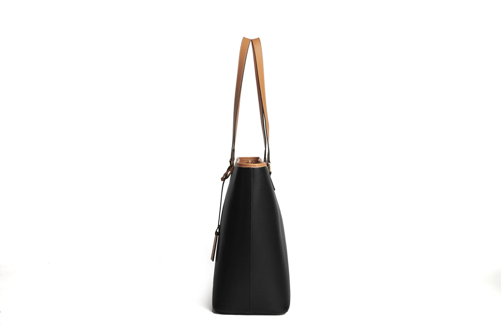 Black large tote bag