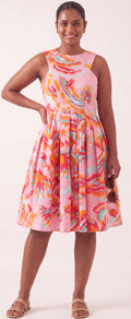 Pink print dress