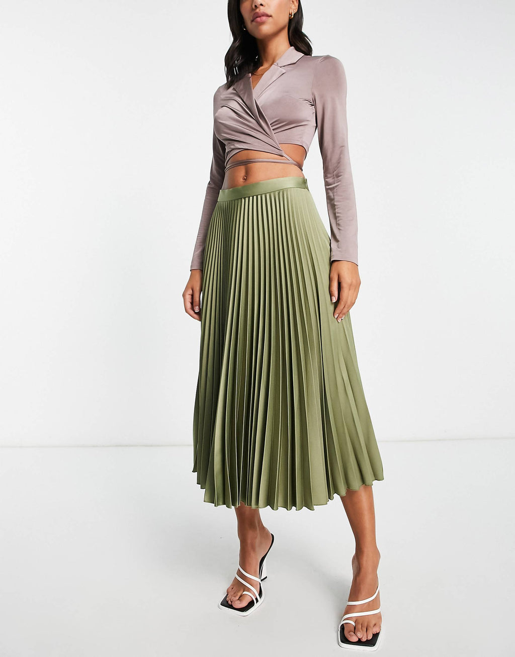Green olive skirt