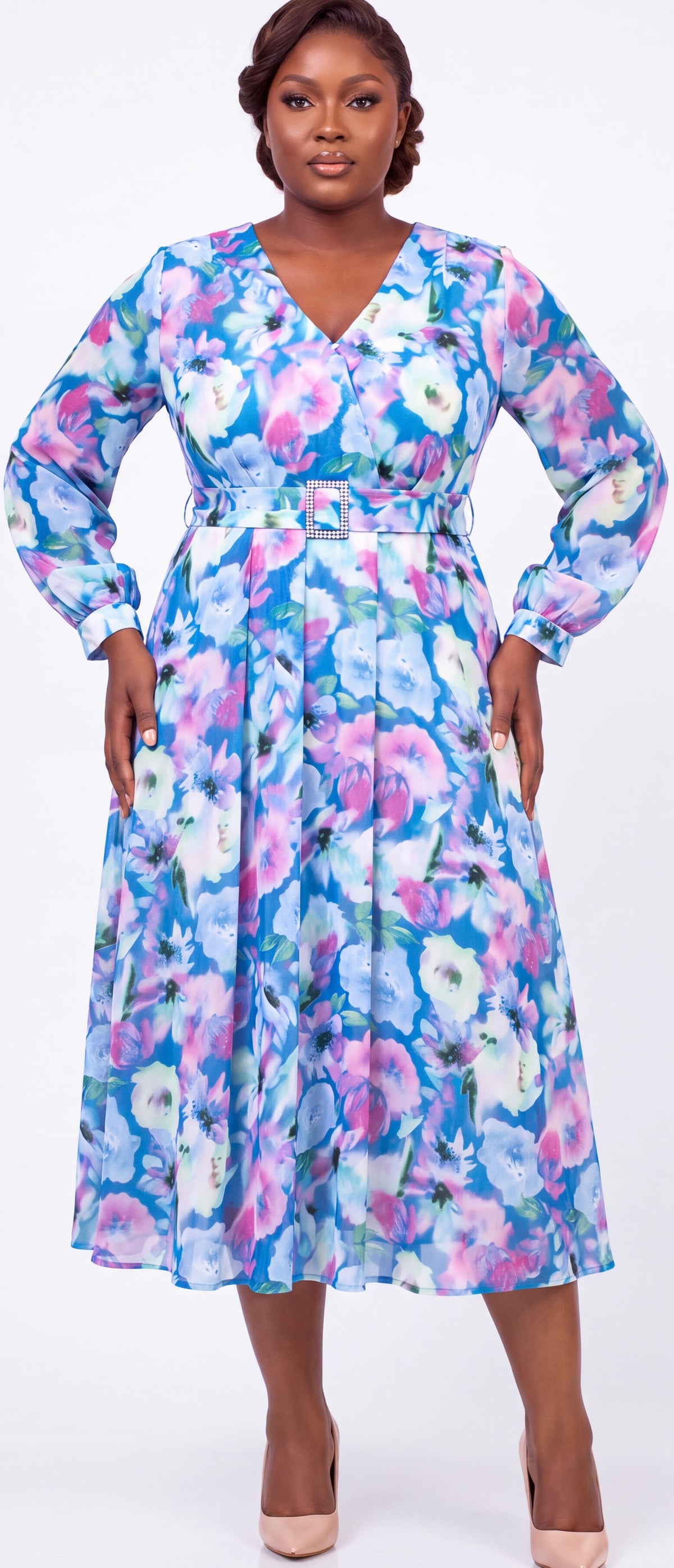 Print midi dress