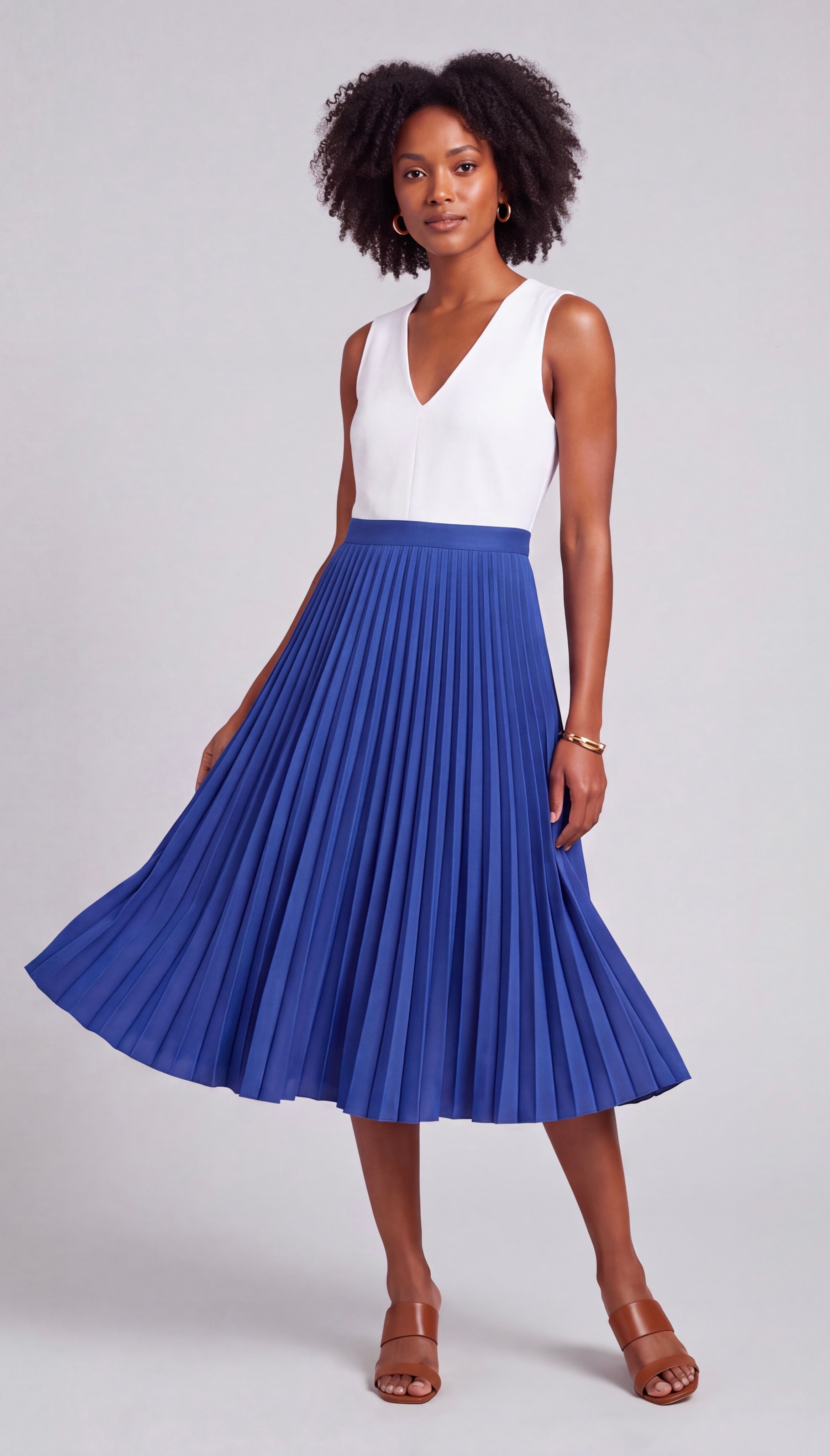 2 in 1 pleated dress