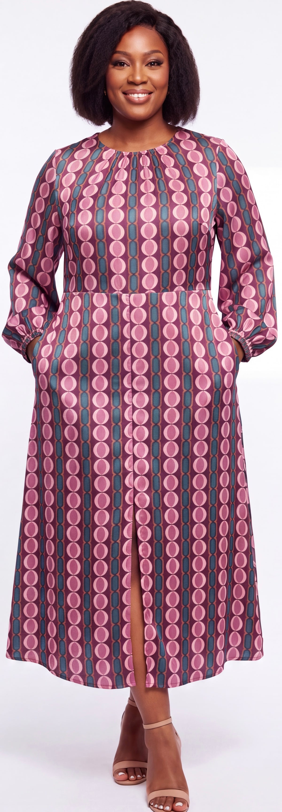 Print midi dress