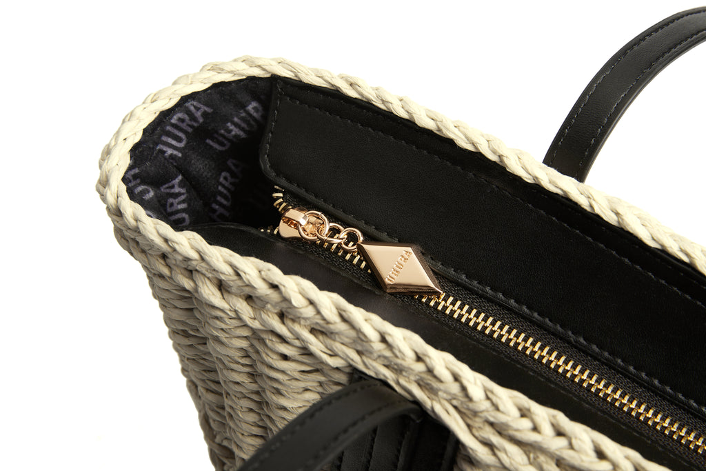 Blck basket medium size bag