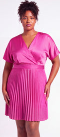 Pink pleated dress
