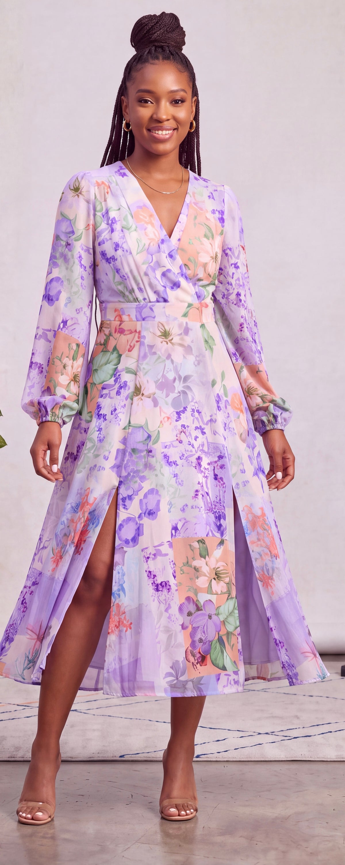 Print midi dress