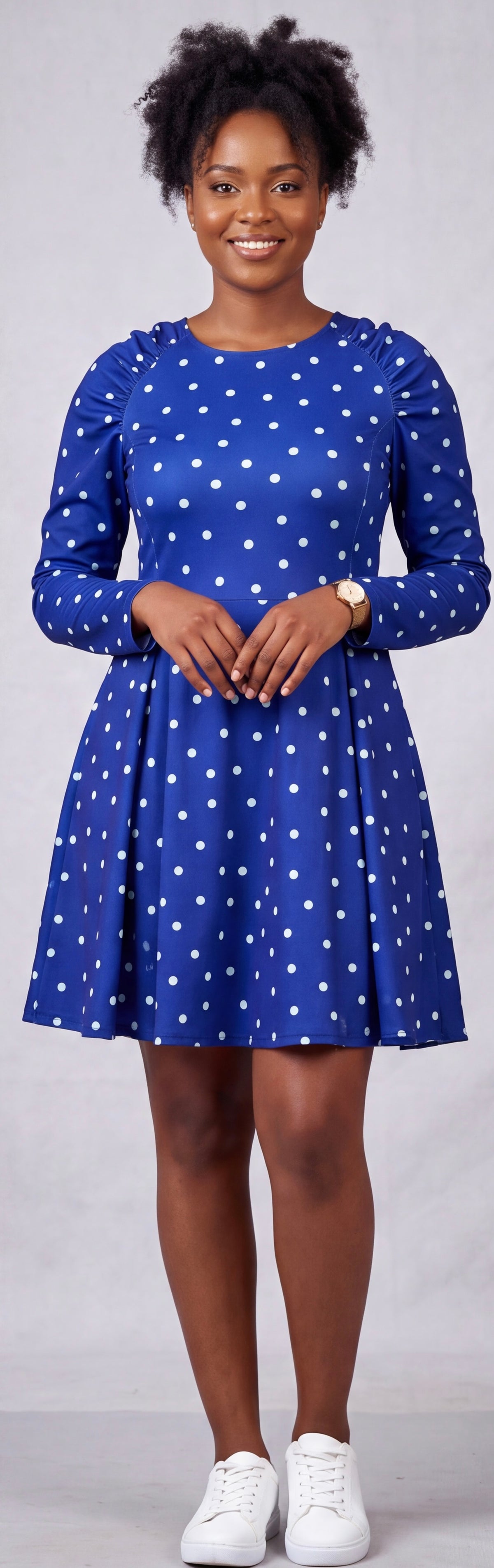 Midi polka dot dress