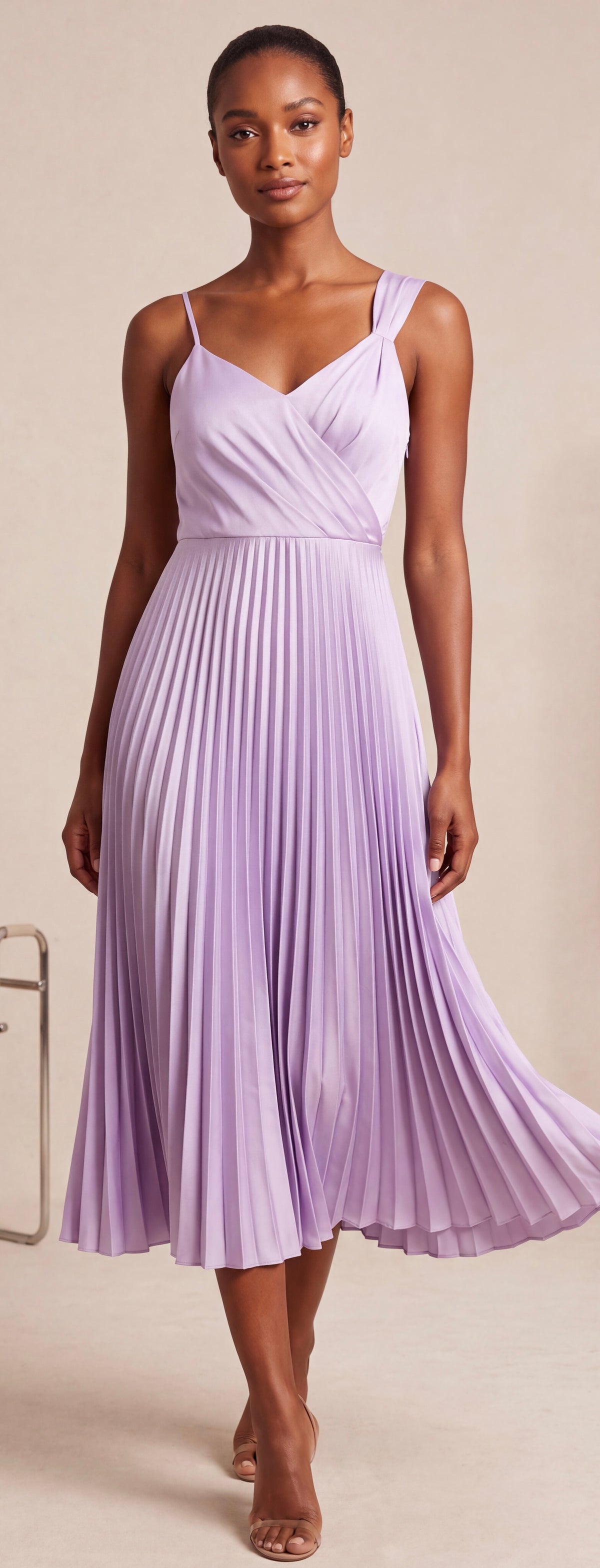 Lilac pleated dress