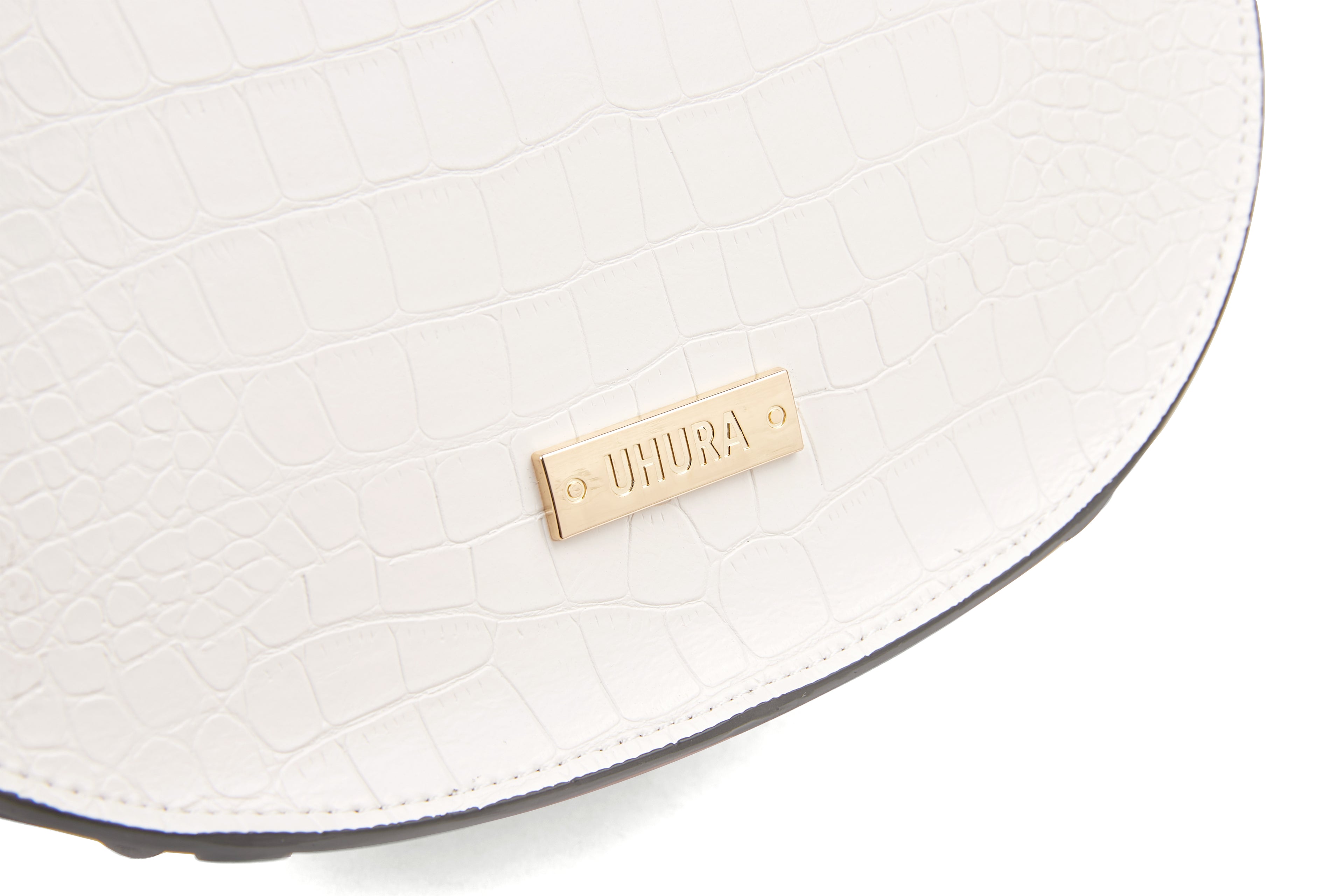 Croc white saddle bag