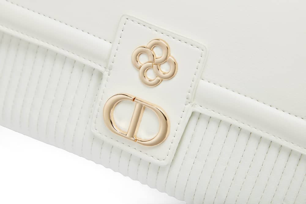 White ruched bag