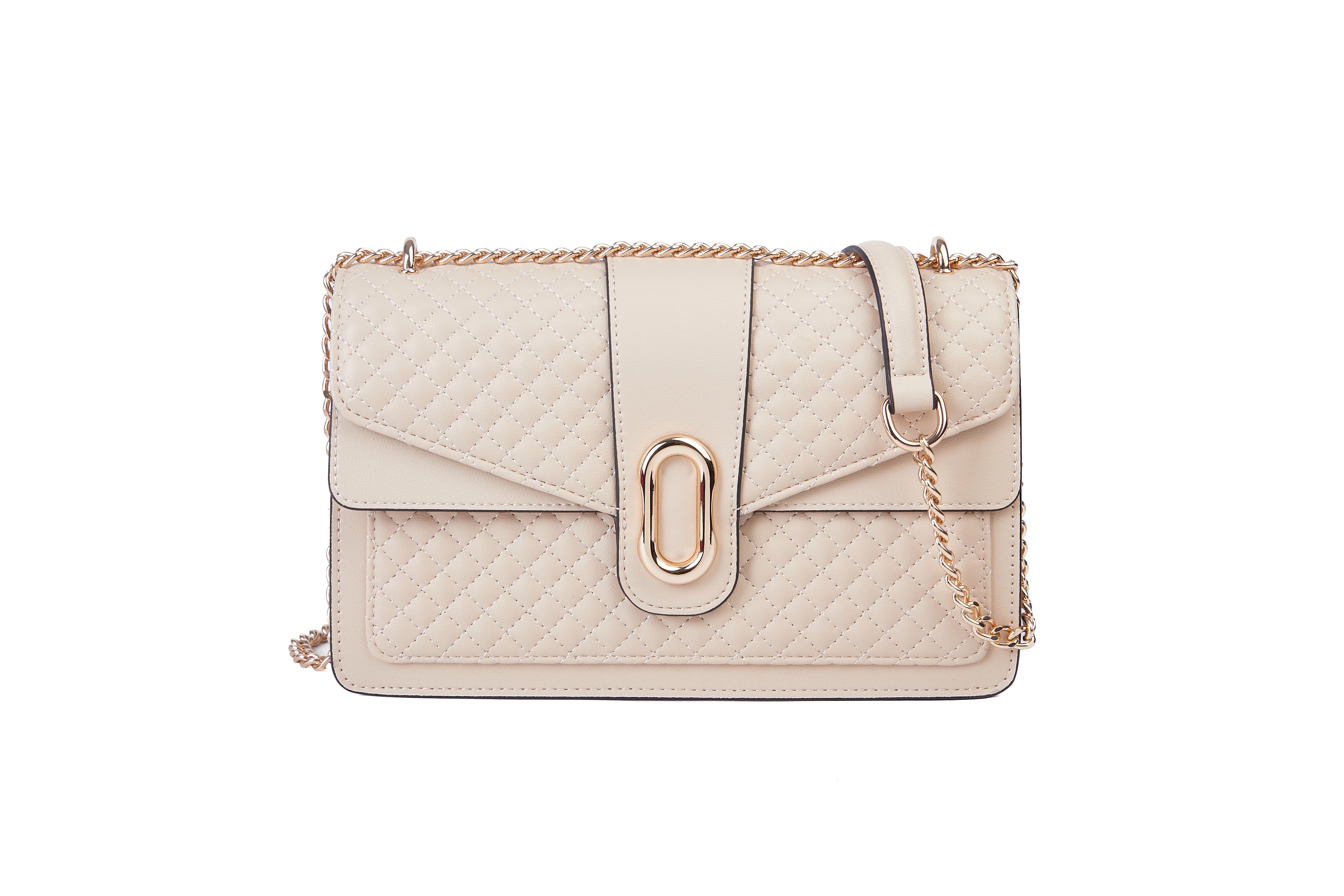 Nude buckle bag