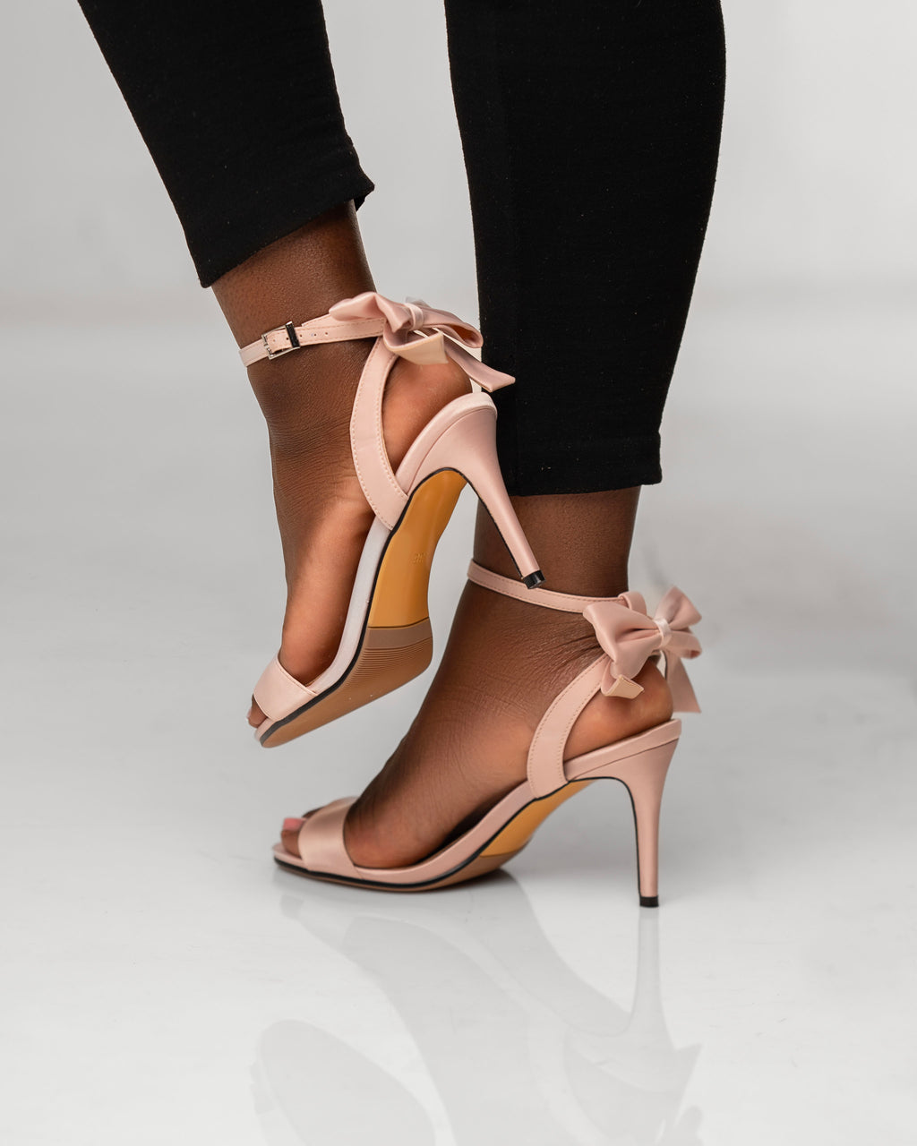 Nude heeled sandals
