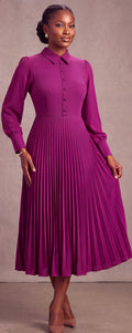 Pink pleated dress