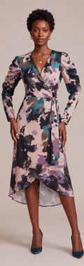 Midi wrap print dress