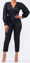 Black floral jumpsuit