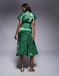 Green shimmer dress