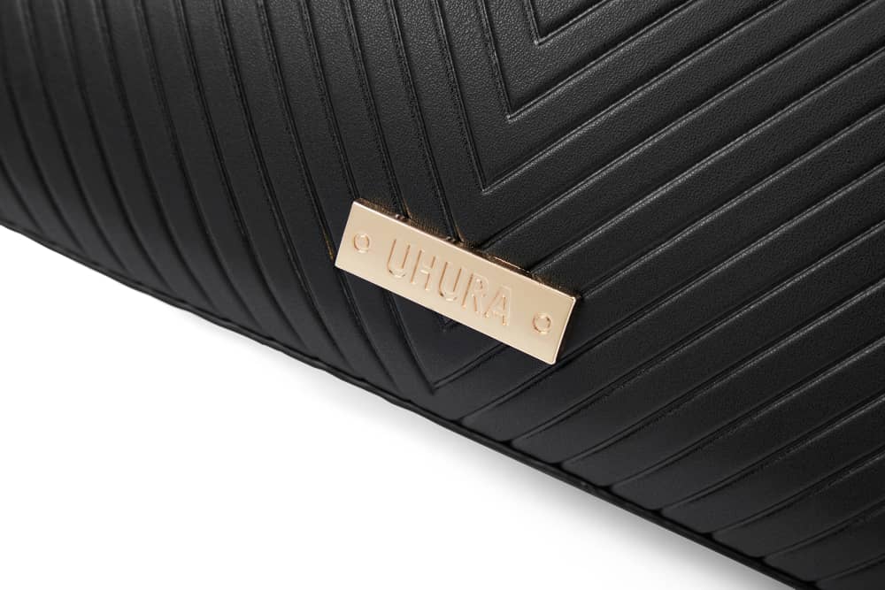 Black stripped medium size bag