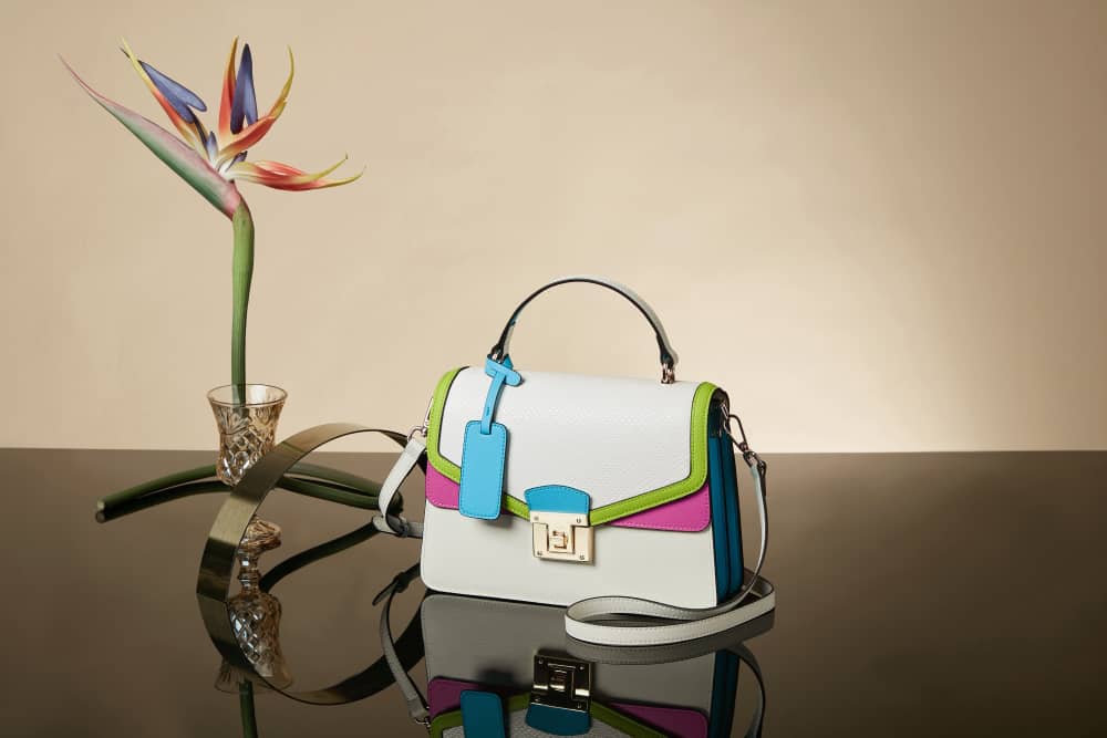 Multi colored crossbody bag