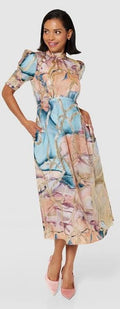 Print midi dress