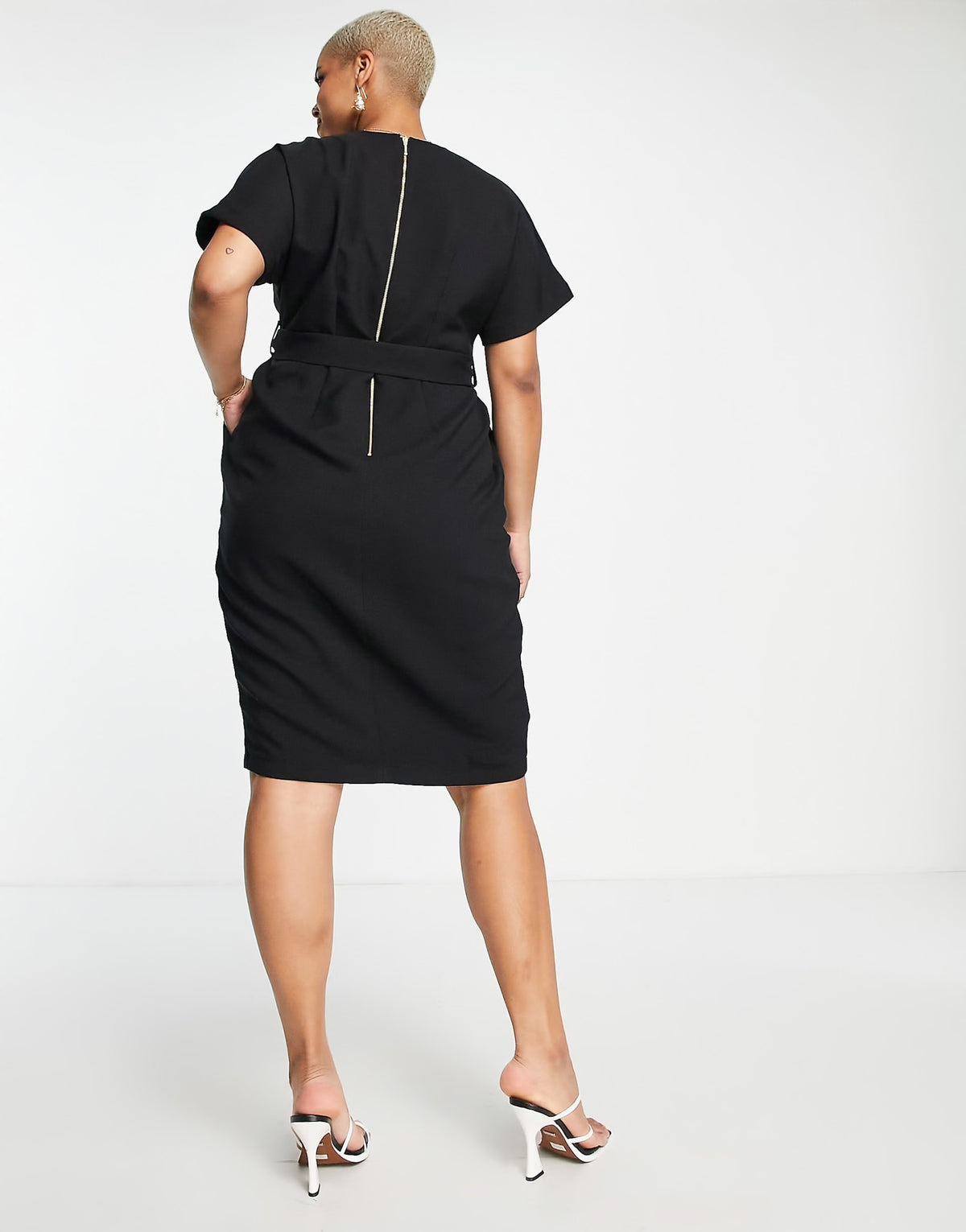 Kimono wrap dress black