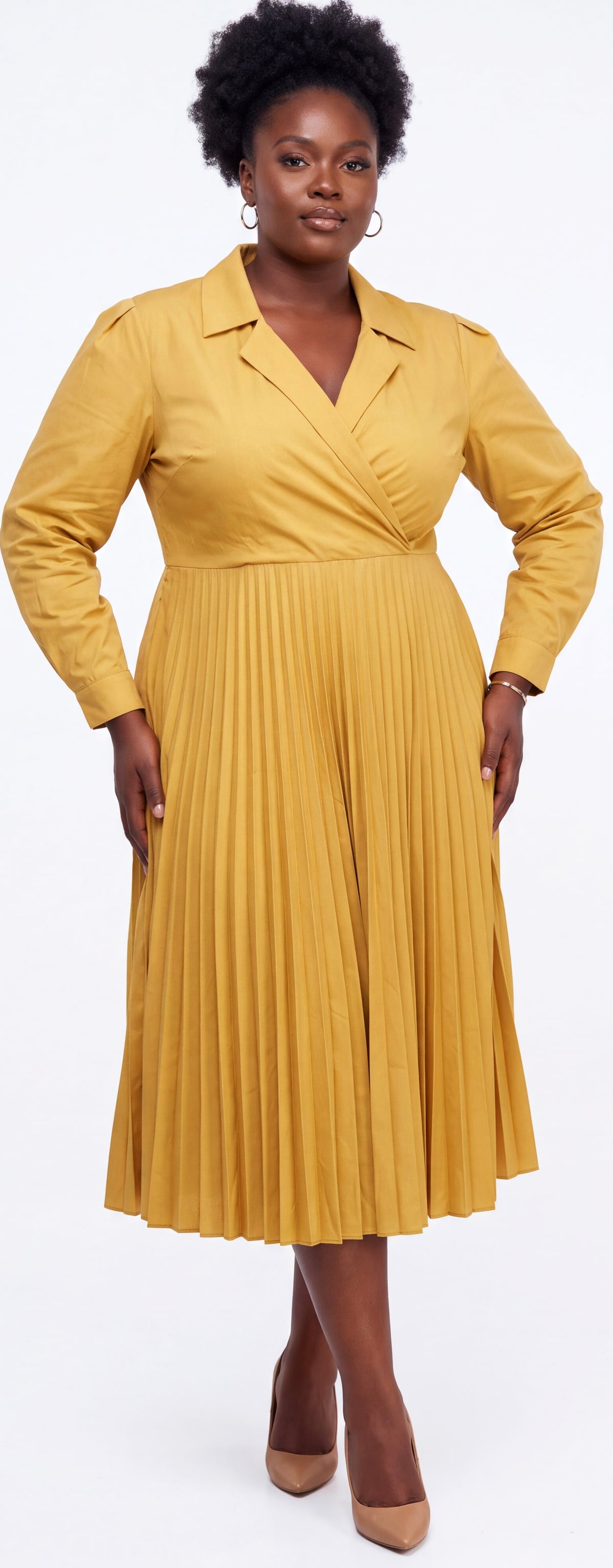 Yellow skater dress