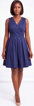 Navy skater dress