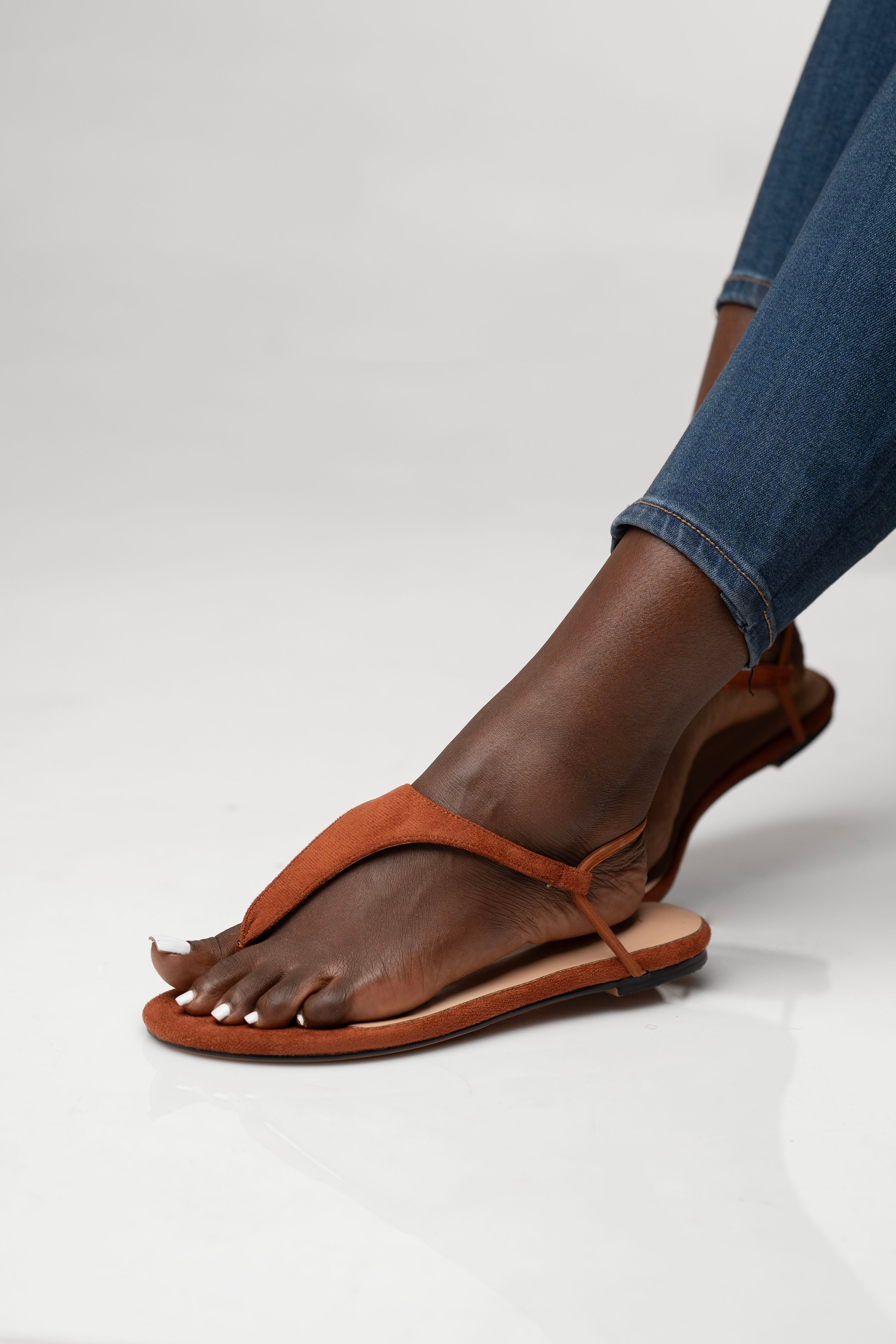Tan tea sandals