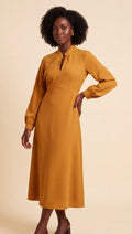 Mustard midi dress